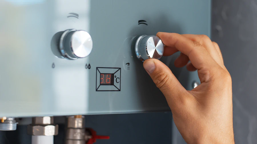 newly installed central gas furnace